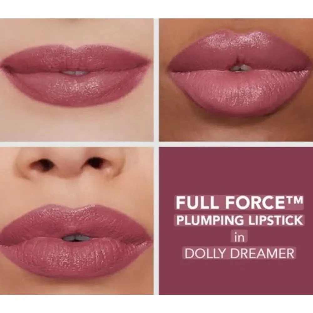 BUXOM Full Force Plumping Lipstick DOLLY DREAMER (Mauve) .06 oz / Travel Size